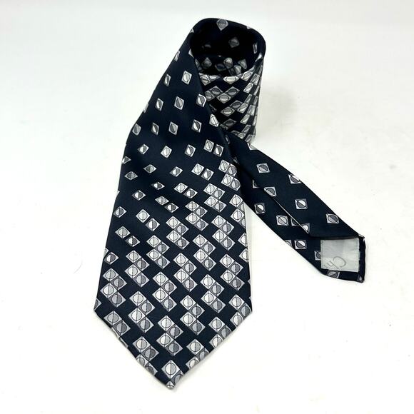 Dior Other - Christian Dior Cravates Silk Tie Black Gray